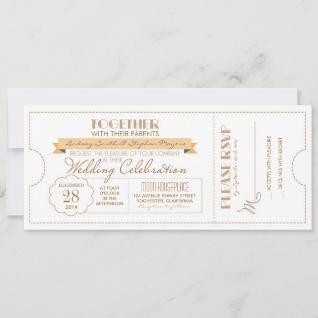 invitation mariage moderne (Devant)
