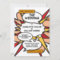 Mariage Moderne Amusant Bande Dessinée de Style