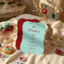 Mariage Moderne Aqua Sarcelle et Bourgogne Profond