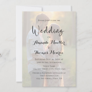 Invitation Mariage Moderne avec des Photos Simples