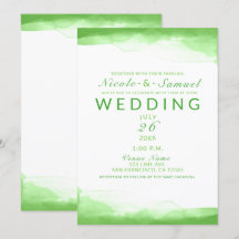 Mariage Moderne Chic à l'Aquarelle Vert Citron Cla