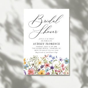 Invitation Mariage Moderne Coloré Fleur de Fête Prénuptiale