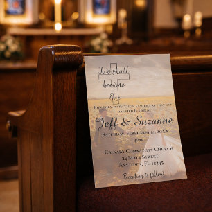 Invitation Mariage Moderne Deux En Un Rêveur 