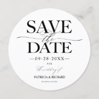 Mariage Moderne Élégant Enregistrer La Date Non Ph
