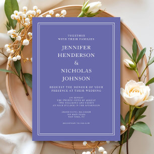 Invitation Mariage Moderne Élégant Formel Violet Lavande