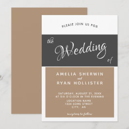 Invitation Mariage Moderne Élégant Simple Script