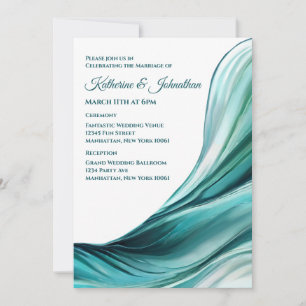 Invitation Mariage moderne - Emerald Green-