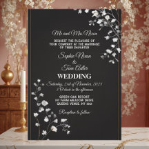 Mariage Moderne Minimaliste Monochrome Noir Blanc