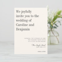 Mariage moderne minimaliste noir et blanc élégant