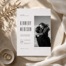 Mariage Moderne Minimaliste Photo Noir & Blanc