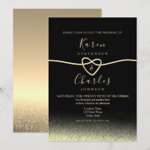 Mariage Moderne Noir et Or