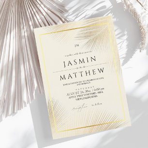 Invitation Mariage Moderne Palmier Tropical