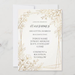 Invitation Mariage moderne personnalisé