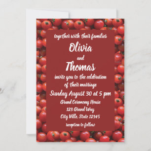 Invitation Mariage moderne Red Tomato