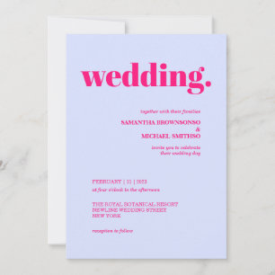 Invitation Mariage Moderne rose Lilac beige Minimal Ton Terre