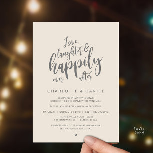 Invitation Mariage Moderne Rustique Script Pour Toujours Heur