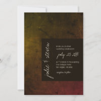 Mariage Moderne Sombre Automnal