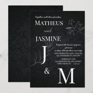 Invitation Mariage Monochrome German Und Script