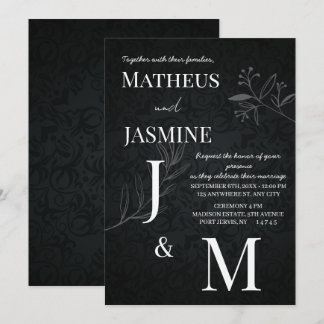 Invitation Mariage Monochrome German Und Script