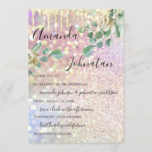 Invitation Mariage Monogram Drives Florals Mint Parties scint