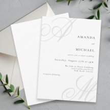 Mariage Monogramme minimal élégant