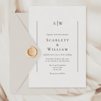 Mariage monogramme minimal traditionnel simple