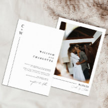 Mariage monogramme minimaliste et chic