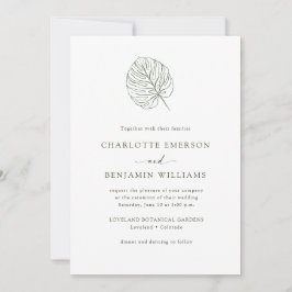 Invitation Mariage Monstera