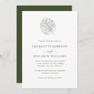 Invitation Mariage Monstera