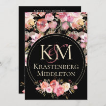 Mariage Moody foncé Monogram Blush Rose d'hiver