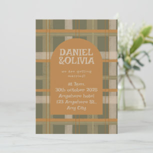 Invitation Mariage Motif écossais celte de Tartan