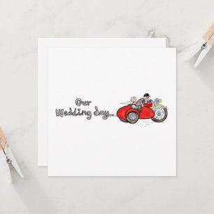 Invitation Mariage moto et side-car 