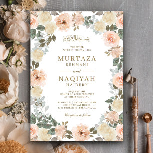 Invitation Mariage musulman musulman musulman moderne Pêche f