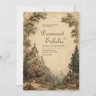 Invitation Mariage mystique du château de Woodland