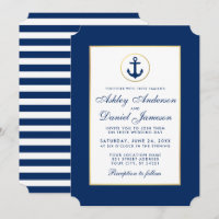 Mariage nautique Ancre bleue