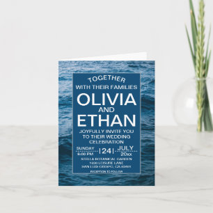 Invitation Mariage nautique marine moderne