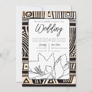 Invitation Mariage noir