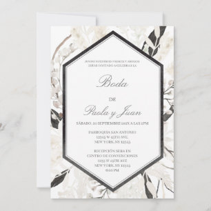 Invitation Mariage noir en español