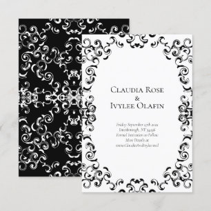 Invitation Mariage noir et blanc