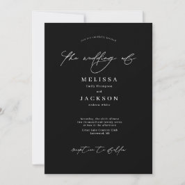 Invitation Mariage noir et blanc minimaliste