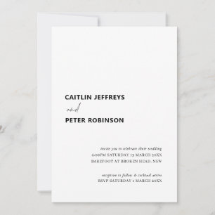 Invitation Mariage noir et blanc propre et moderne