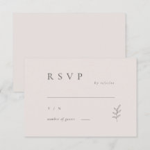 Mariage noir minimaliste Feuille rose RSVP Invitat