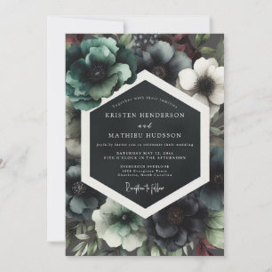Invitation Mariage Nuit Romantique Grenat