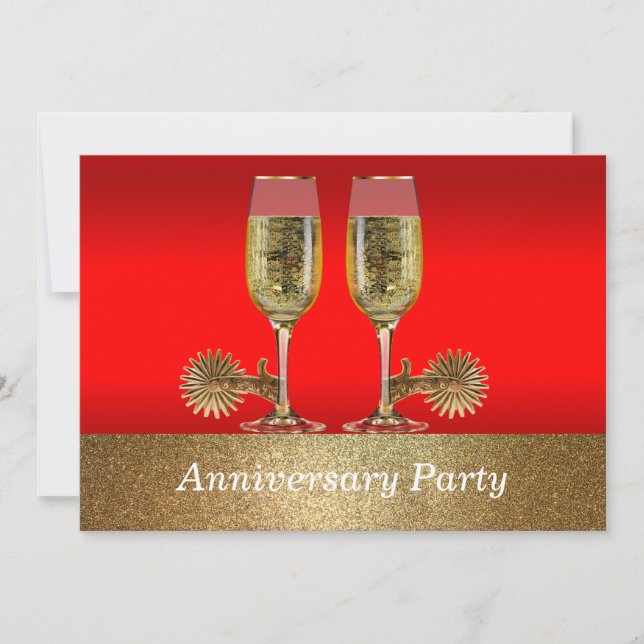 Invitation Mariage Occidental Inviter fête d'anniversaire (Devant)
