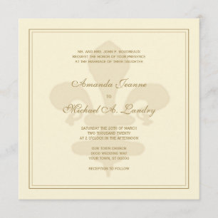 Invitation Mariage officiel Golden Fleur de Lis