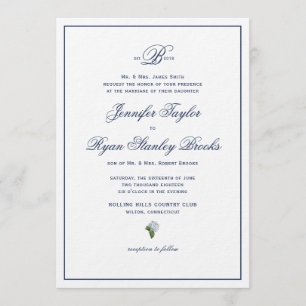 Invitation Mariage officiel Inviter Hydrangea