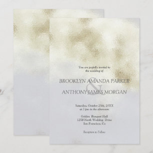 Invitation Mariage Opal blanc glamour