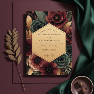 Invitation Mariage Opulence Florale Bourguignonne