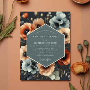 Invitation Mariage Opulent Floral Terracotta