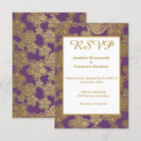 MARIAGE OR LACÉ VINTAGE OR RÉPONSE RSVP